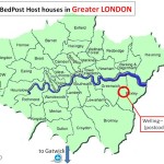 map of Mybedpost host houses in London